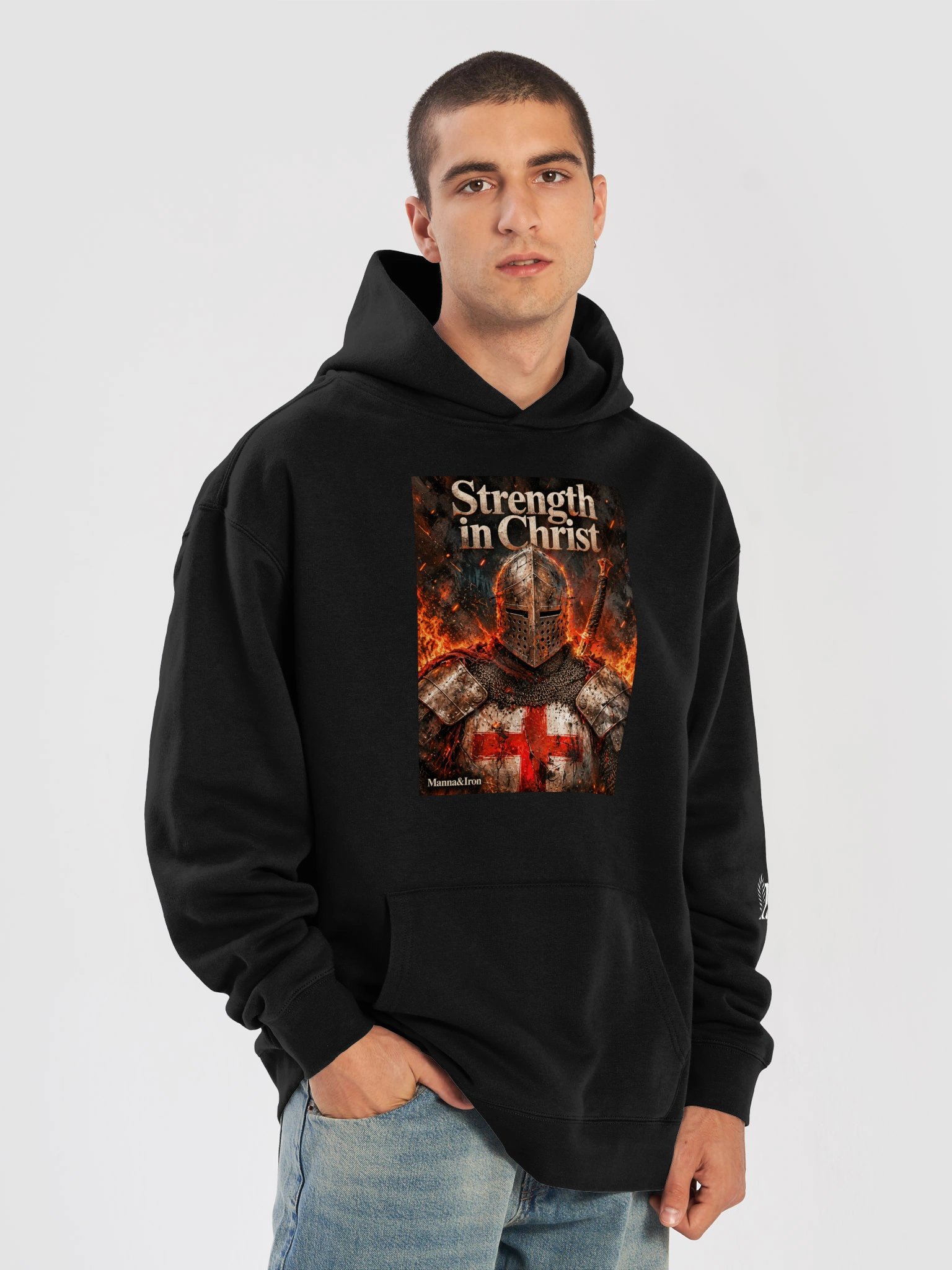Strength in Christ Templar Knight Hoodie product image (7)