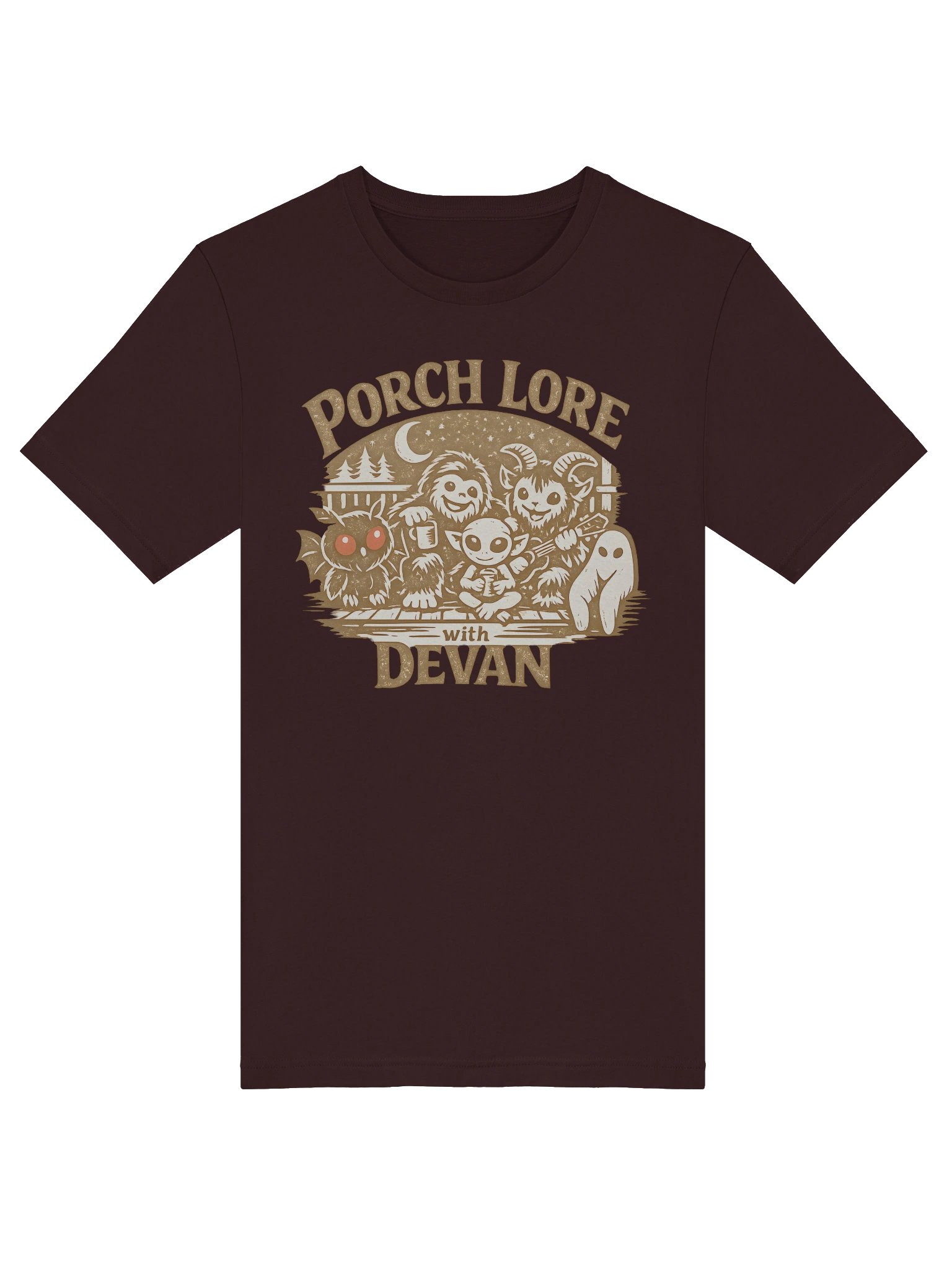 CUTIE CRYPTIDS OUTLINE SUPER SOFT T-SHIRT product image (5)