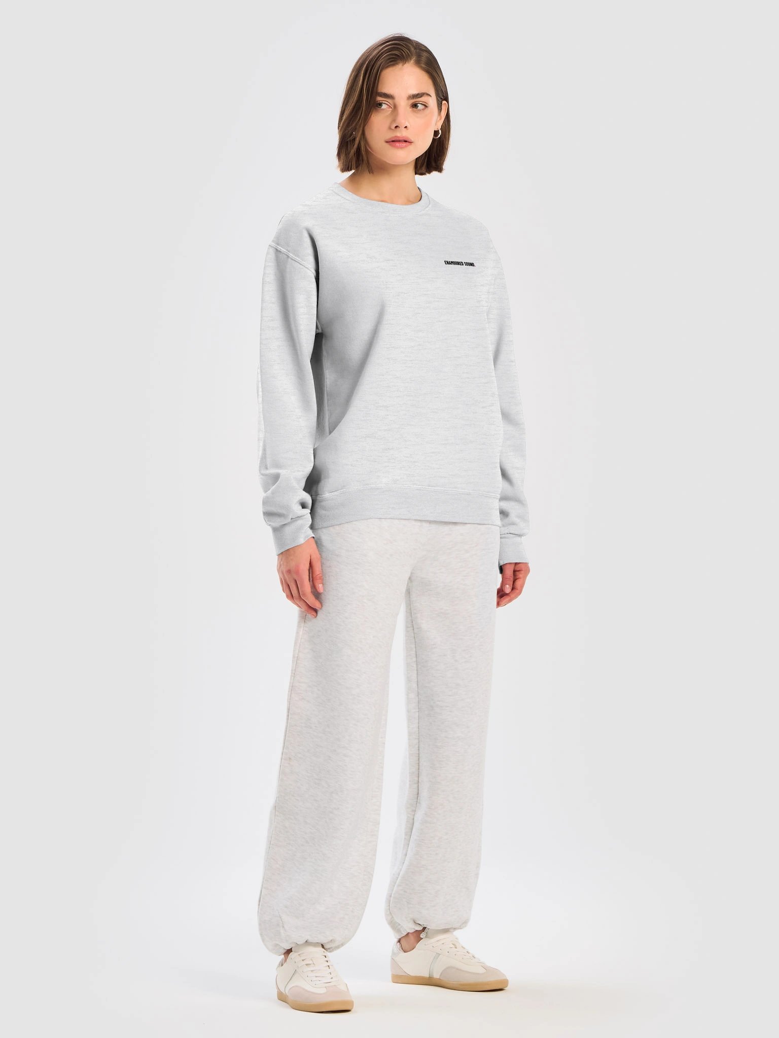 Enamoured Sound Minimalist Crew Sweatshirt - Black Logo product image (1)