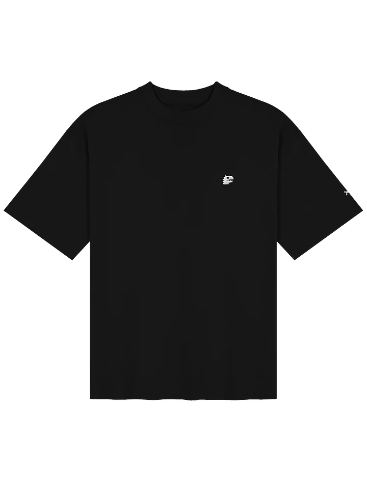 FMB ∣ JETLAG DINO Left Chest Embroidered Oversized Tee Black product image (1)