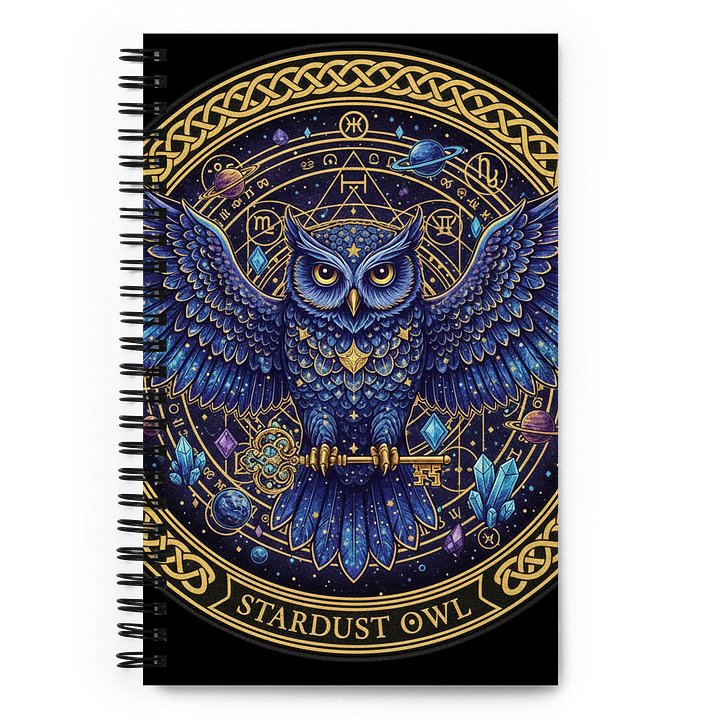 Stardust Owl Spiral Notebook product image (1)