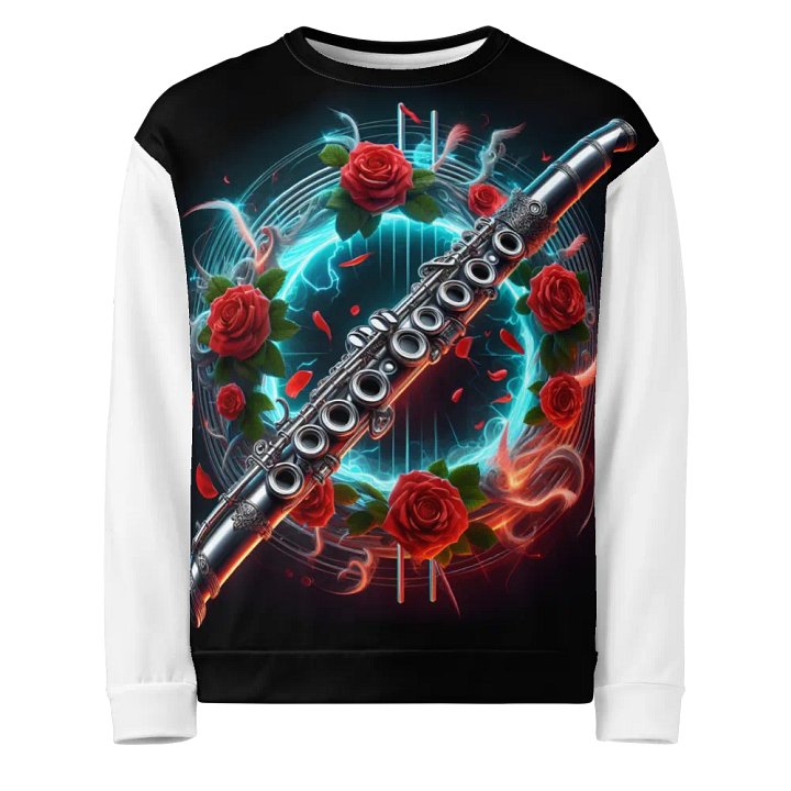 Melodic Roses and Silver Flute - Unisex Sweatshirt #9 product image (1)