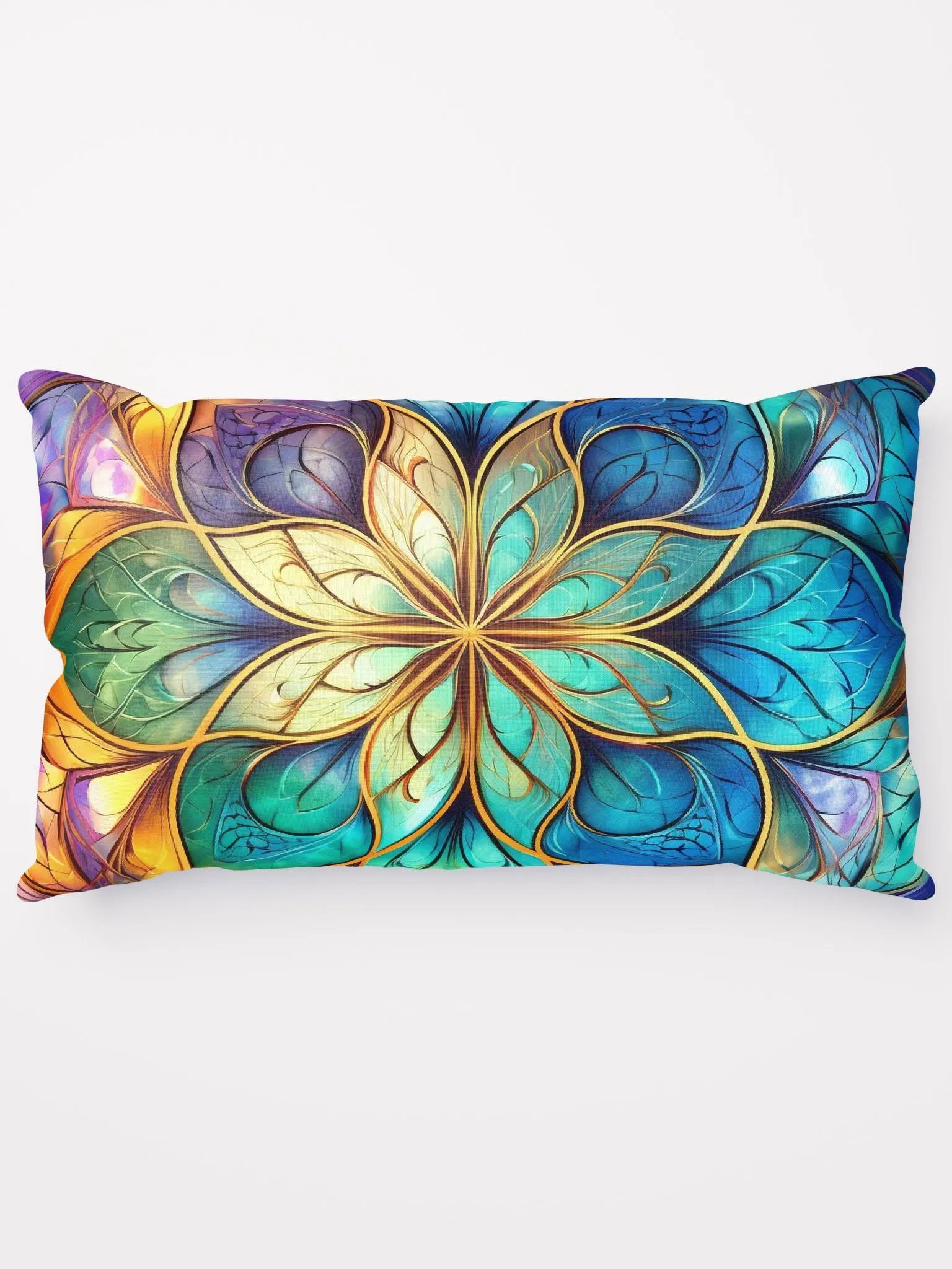 Jewel-Toned Fractal Throw Pillow - Mesmerizing and Fun product image (5)