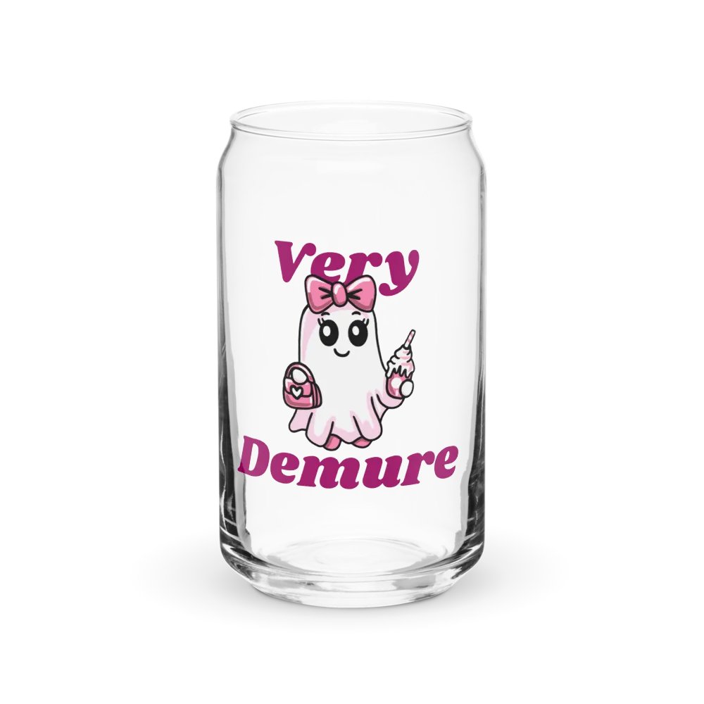 Very Demure Cute Ghost 16oz Can-Shaped Drinking Glass product image (1)
