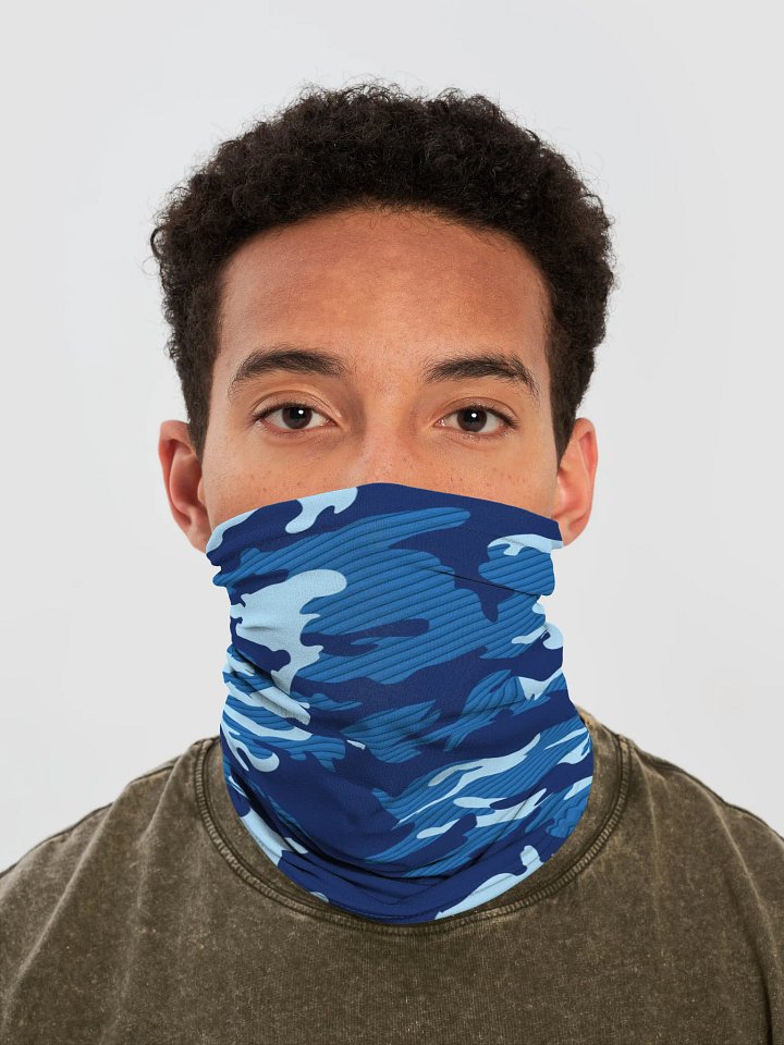Tactical Blue Camo Neck Gaiter product image (1)