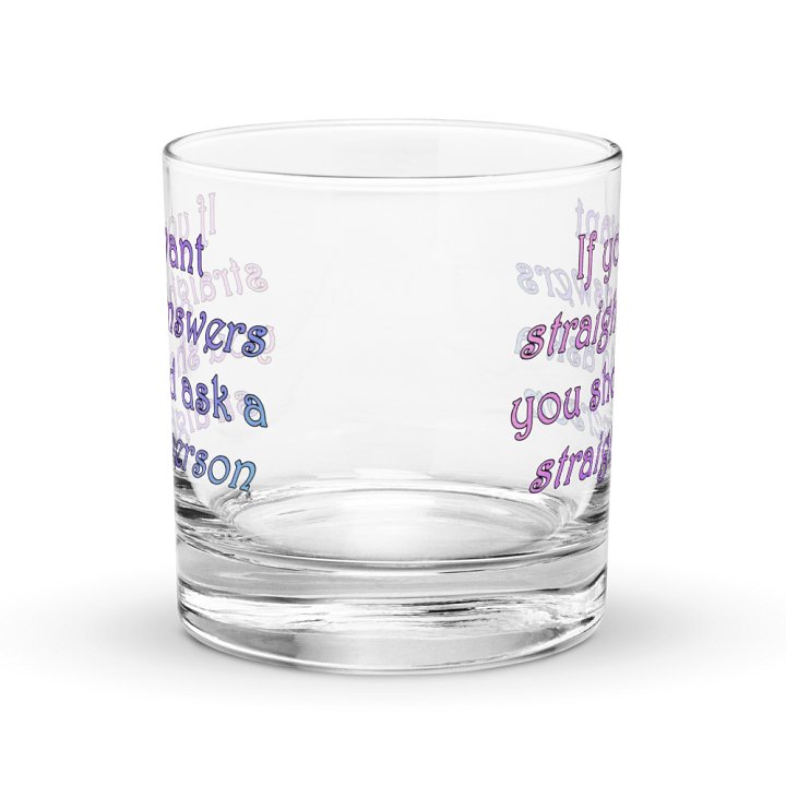 Straight Answers Rocks Glass product image (1)