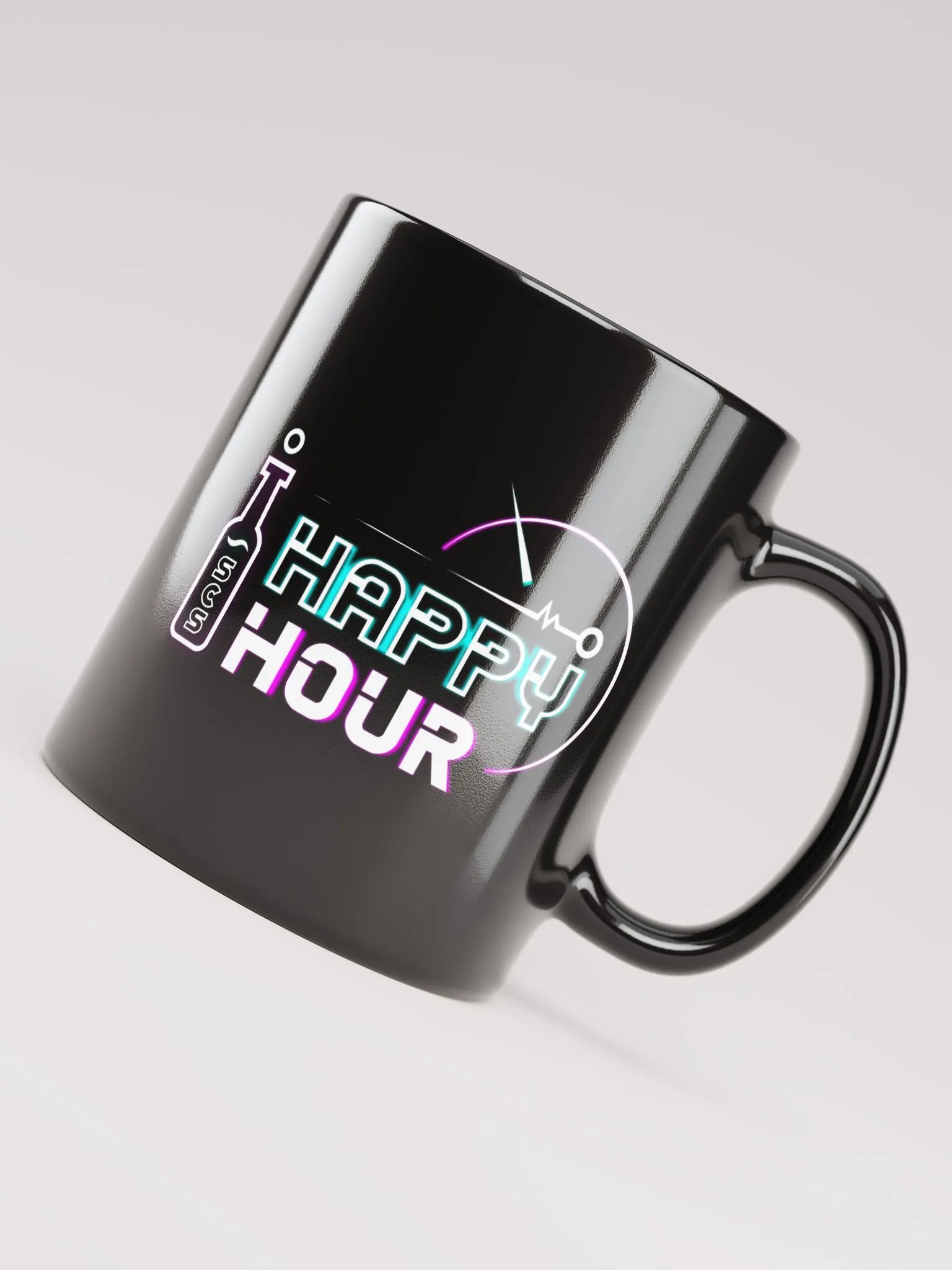 HAPPY HOUR BLACK GLOSSY MUG product image (4)