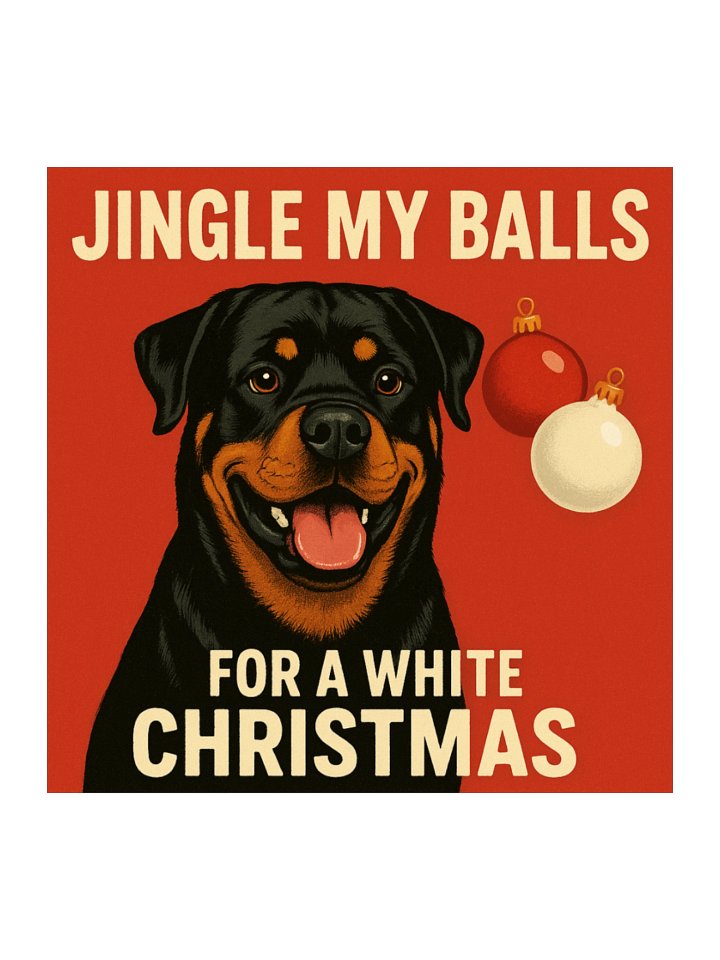 Jingle Balls Rottweiler Christmas Sticker product image (2)