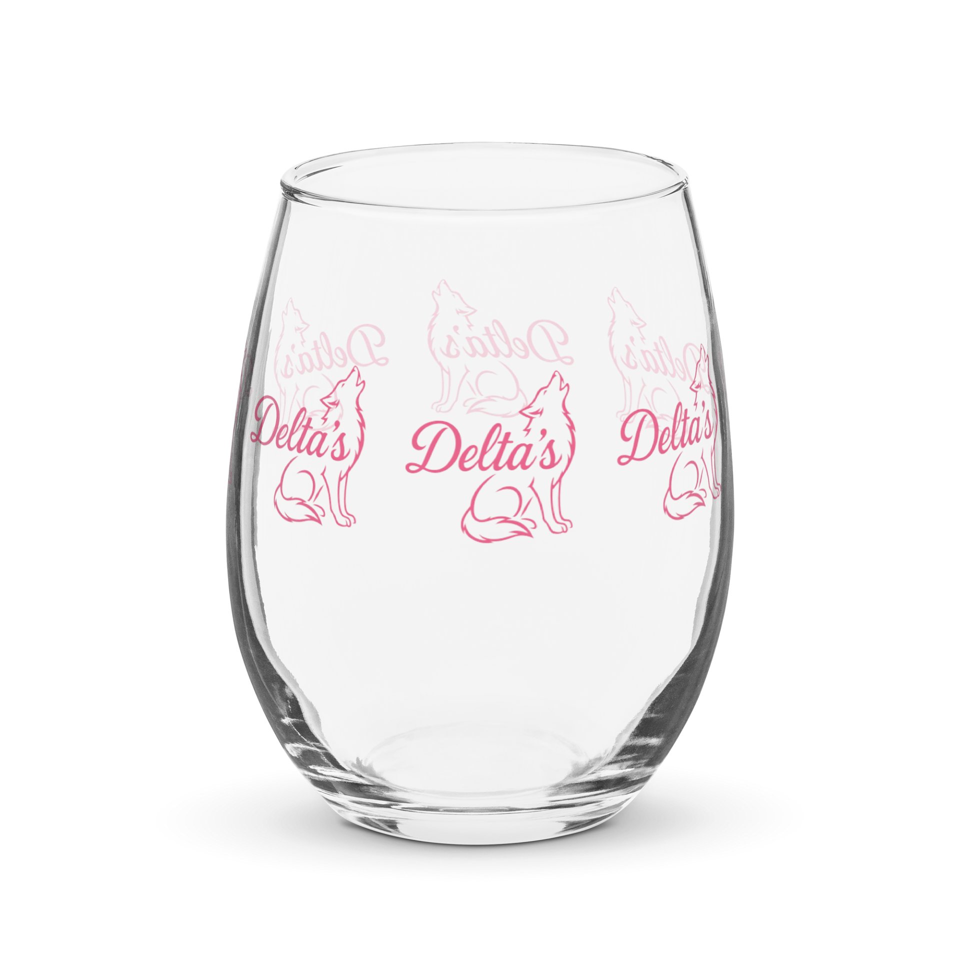 Pixel Pink Celebration Stemless Wine Glass product image (3)