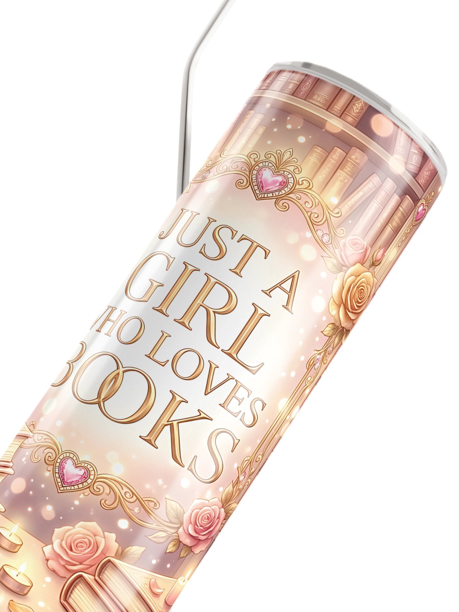Just a Girl Who Loves Books Tumbler | Romantic Book Lover Cup product image (4)