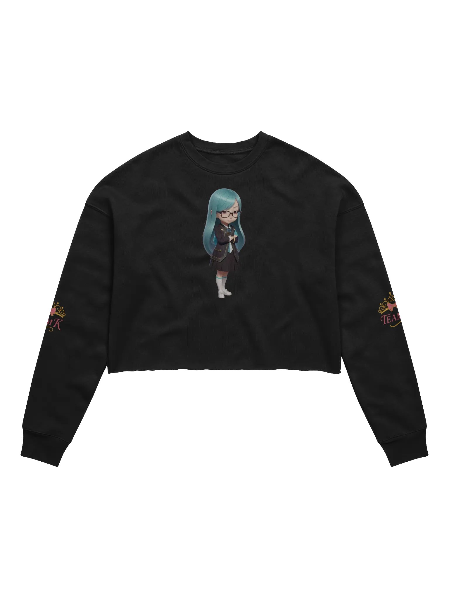 (Aqua CHIBI) K Crop Sweatshirt product image (1)