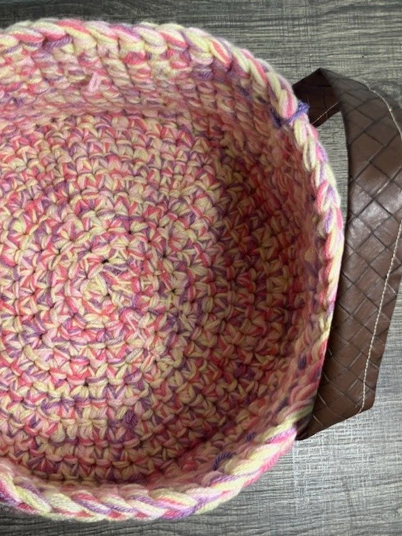 Spring Wildflower - One-of-a-Kind Medium Designer Crochet Basket product image (4)