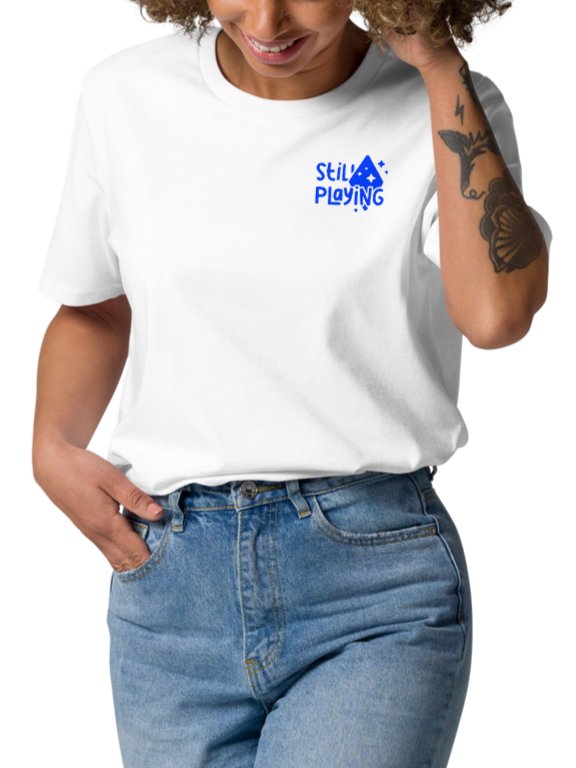 Still Playing White Eco Tee product image (2)