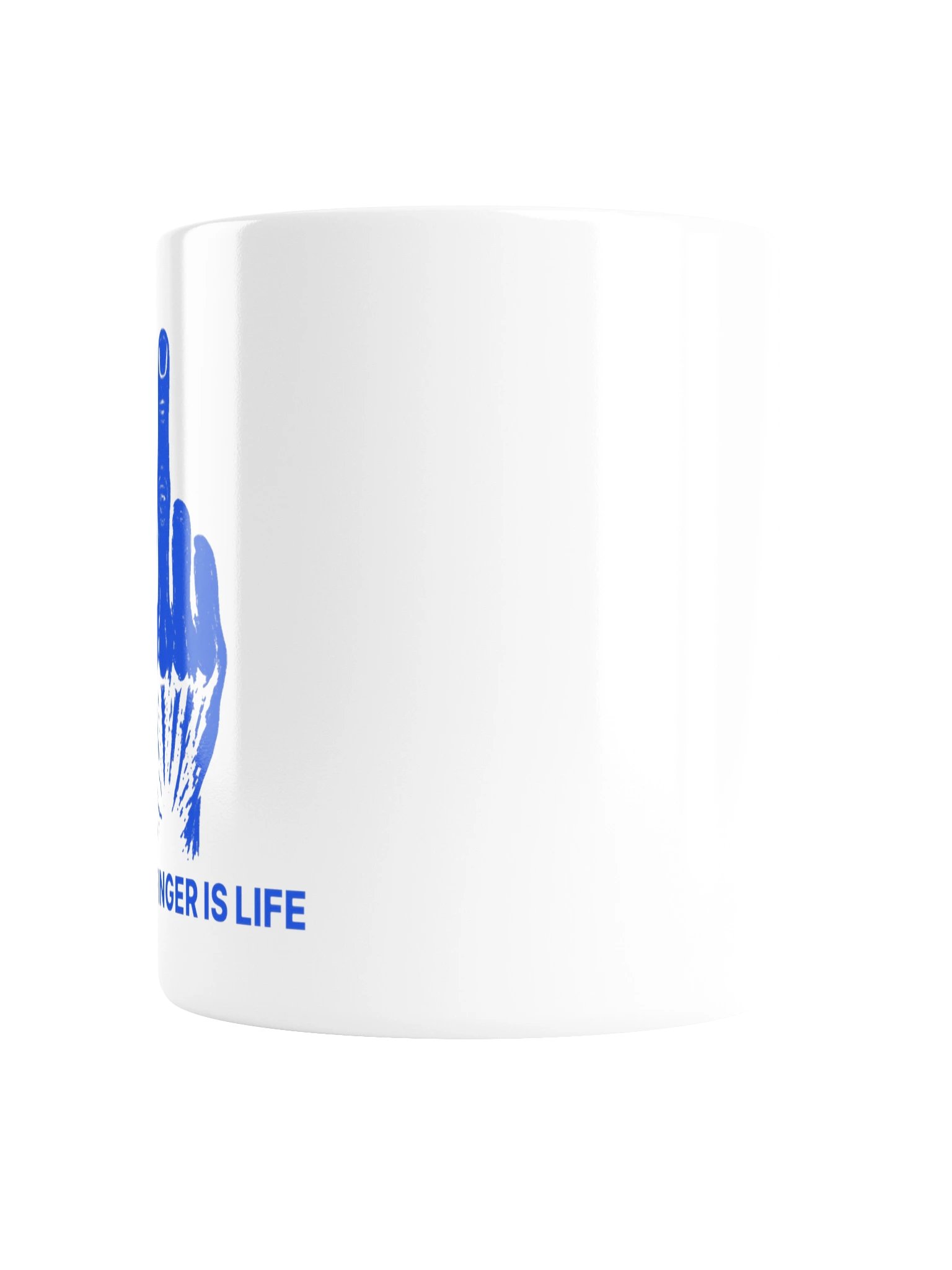 No ShopCo Middle Finger White Glossy Mug - Royal Artwork product image (2)