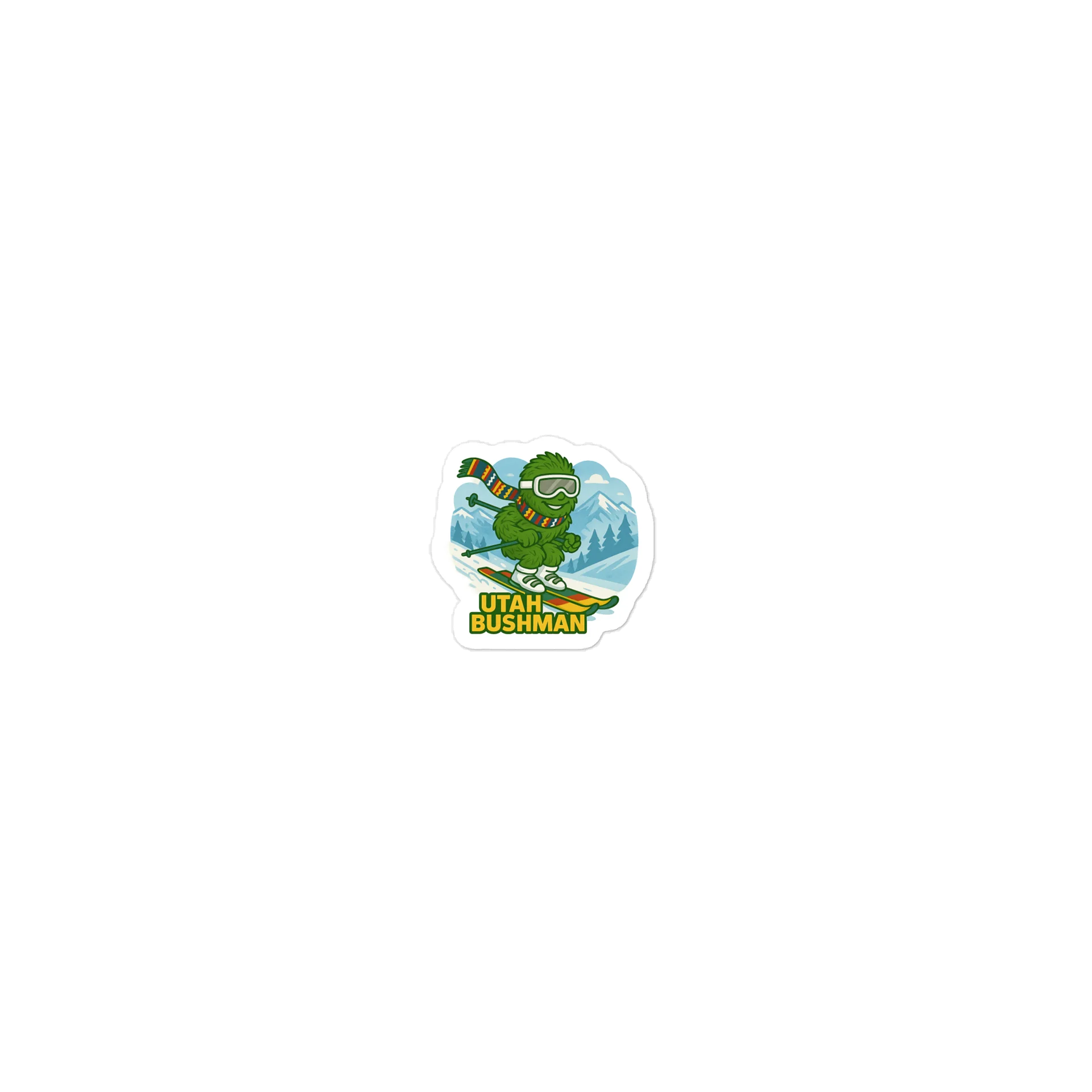 Bushman Skiing Die-cut Sticker product image (1)