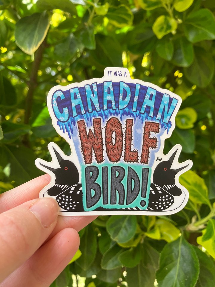*NEW!* Canadian Wolf Bird - Vinyl Sticker product image (1)