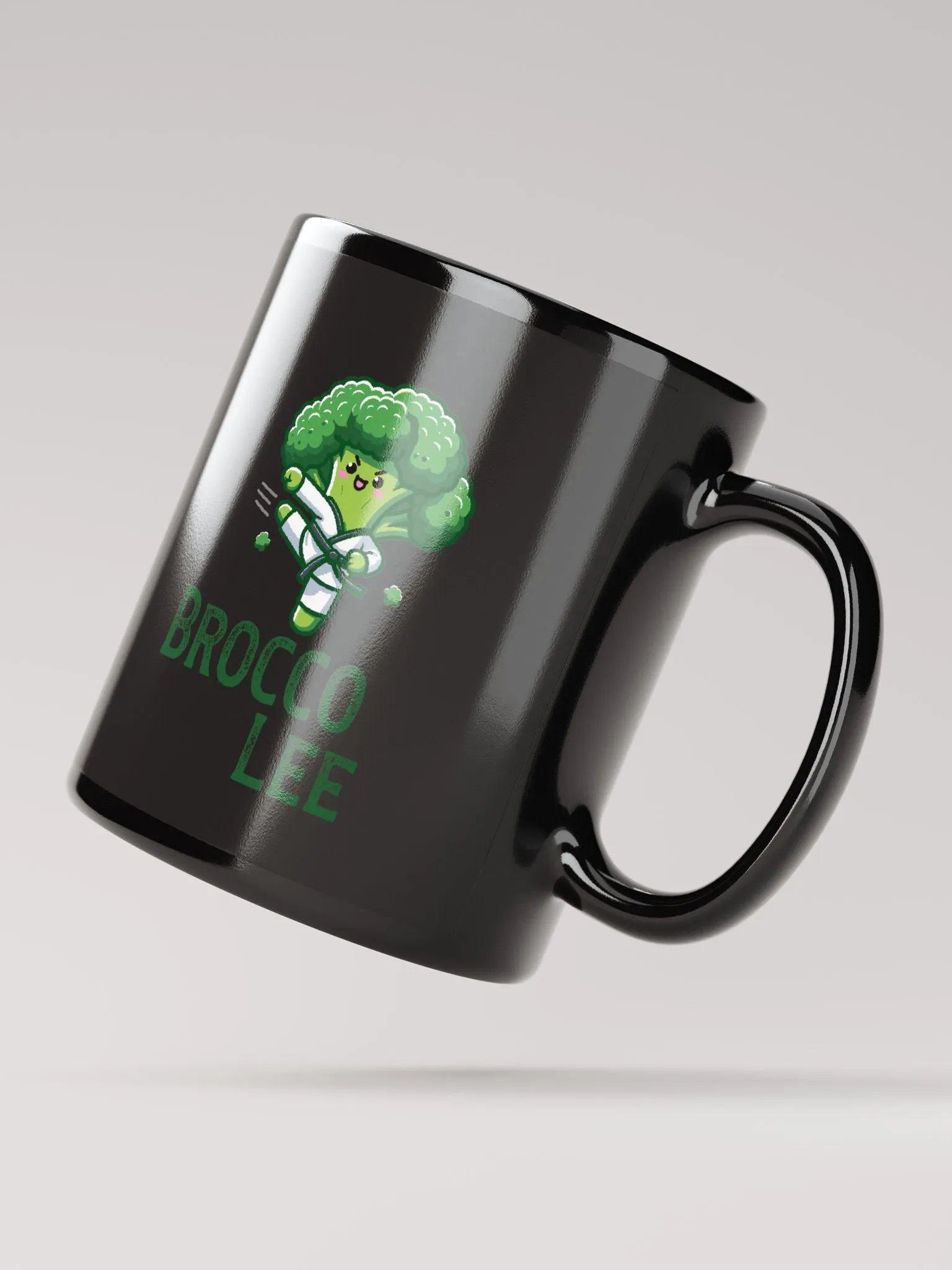 Broccoli Martial Arts Master Brocco Lee | Black Mug product image (3)