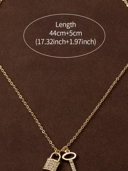 Small Lock Key Pendant Necklace product image (4)