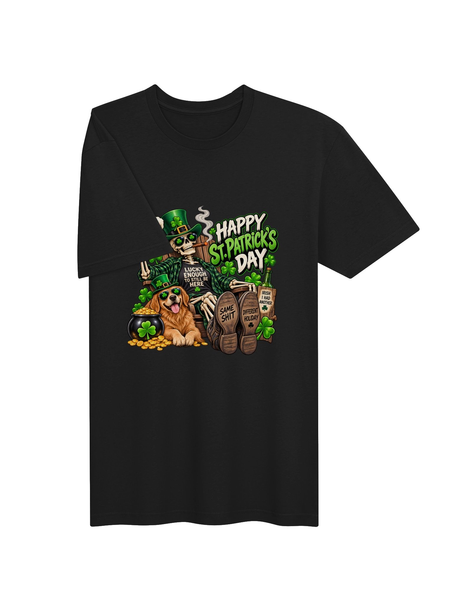 Funny St. Patrick’s Day Shirt — Lucky Enough to Still Be Here | Broken Luck™ product image (4)