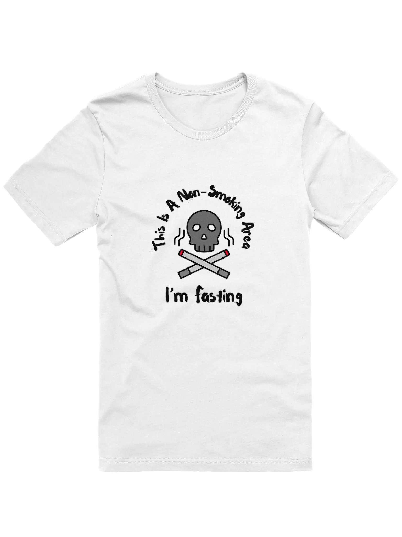 Smoking Craving Ramadan Humor T-Shirt & Edgy Design, Fasting Skull Tee, Non-Smoking Area Shirt, Alternative Clothing, Unique Tee product image (3)