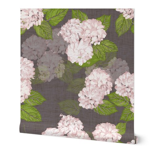 Here's my entry into Spoonflower's Hydrangea Wallpaper Challenge. I chose the darker dramatic colorway for the challenge entr...