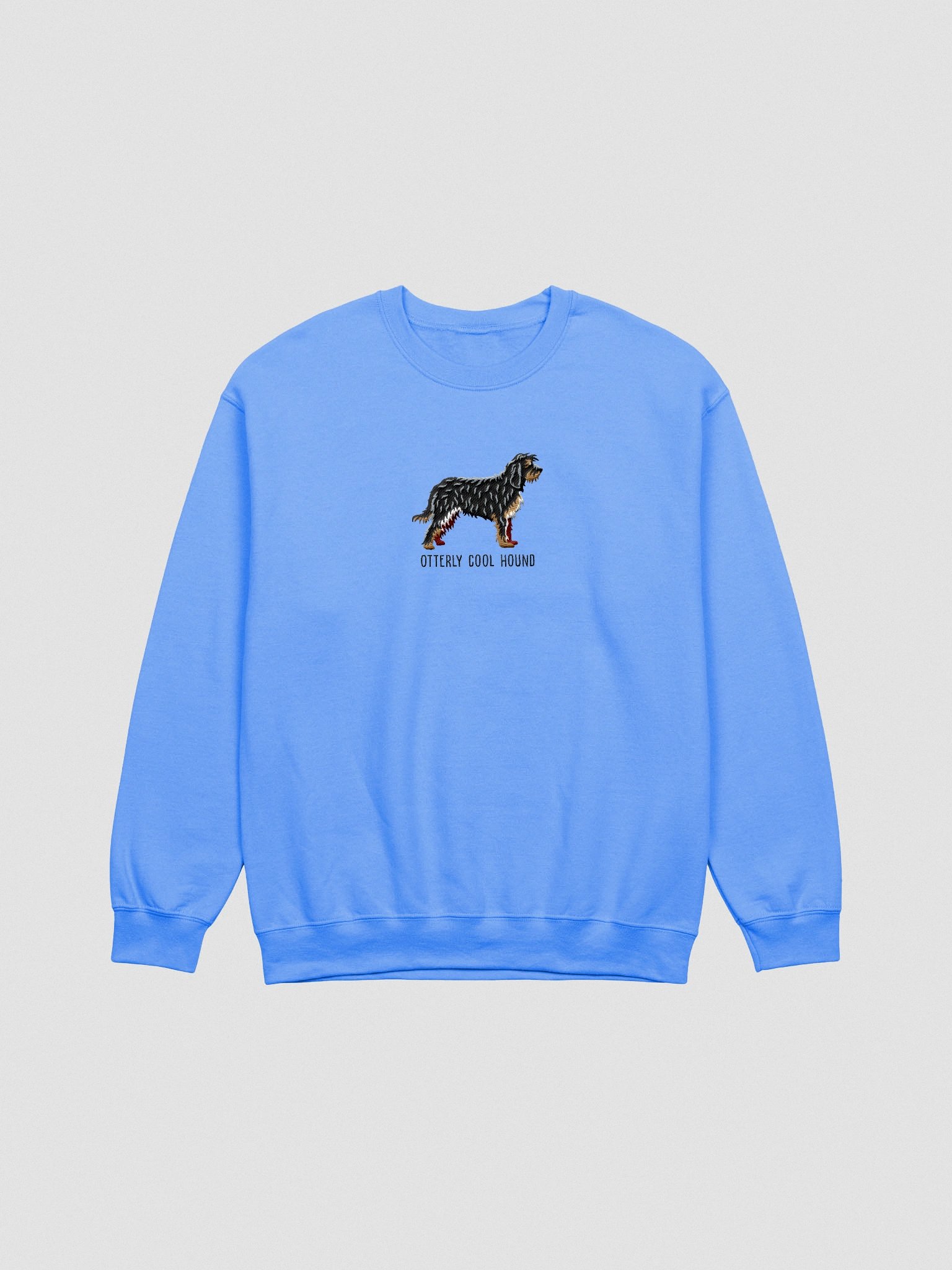 Otterly Cool Hound Sweatshirt (Embroidered) of an Otterhound(Black & Tan) product image (4)