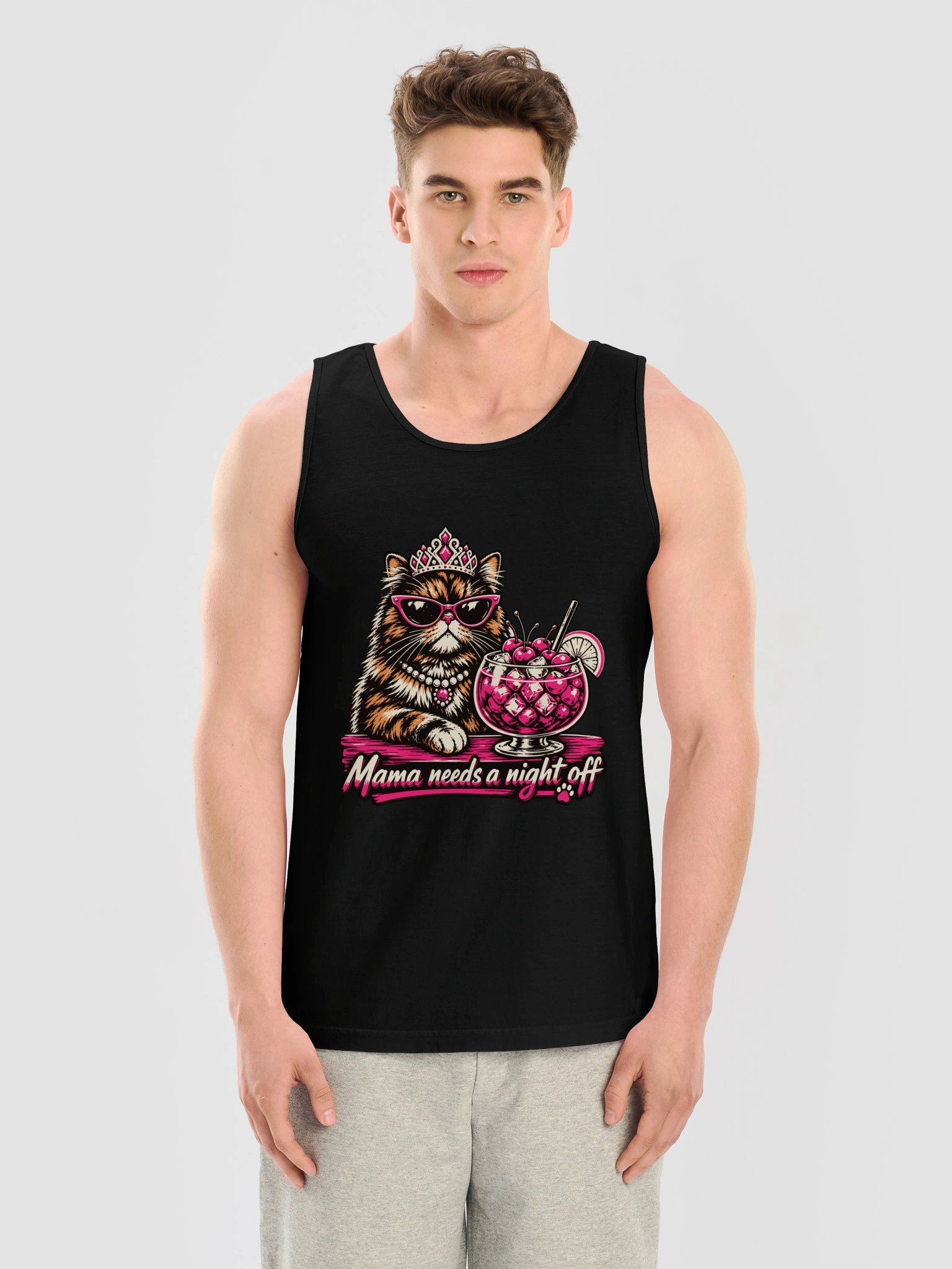 Princess Donut Dirty Shirley Unisex Tank — “Mama Needs a Night Off” product image (19)