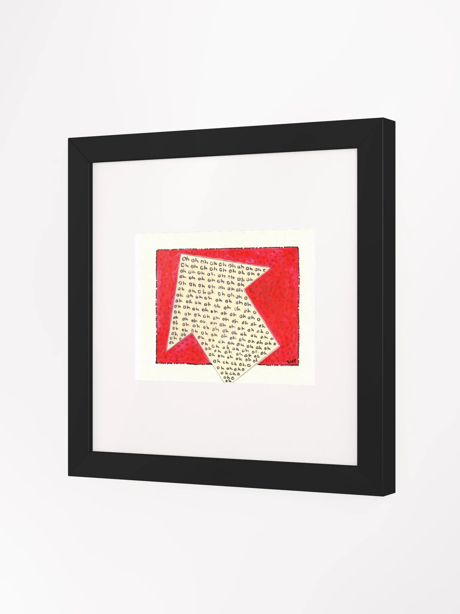 oh oh Panel Card Print Framed product image (4)