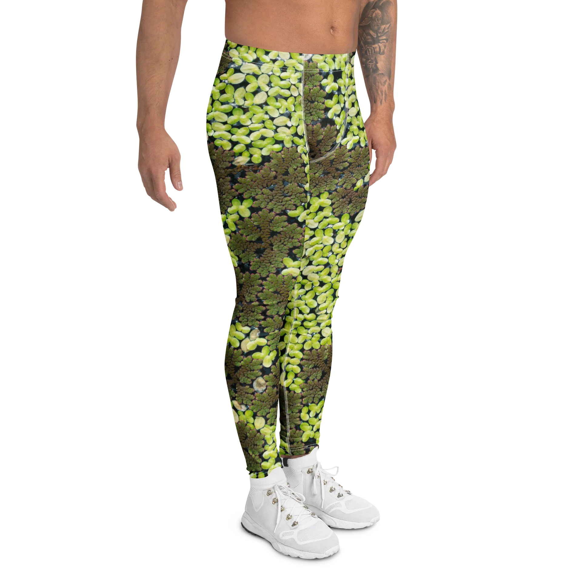 Verdant Life Light All-Over Print Men's Performance Leggings product image (4)