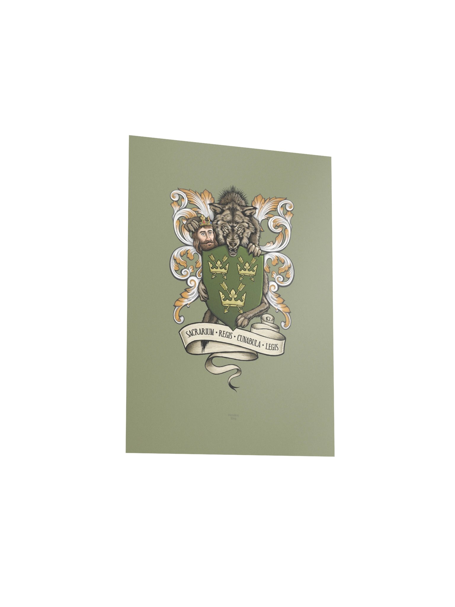 Bury St Edmunds Coat of Arms — Heraldic Art Print product image (1)