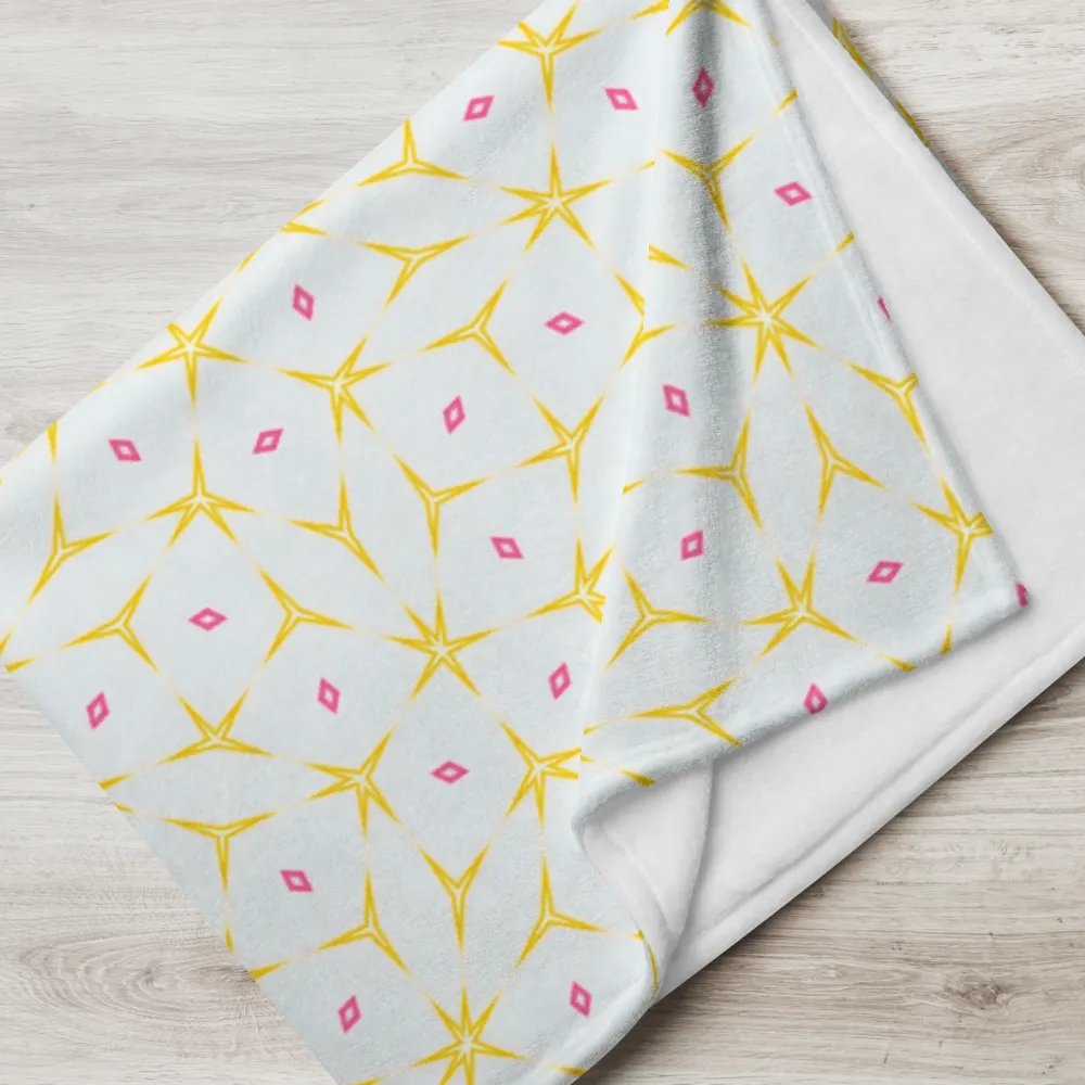 Yellow & Pink Octagonal Diamond Throw Blanket product image (1)