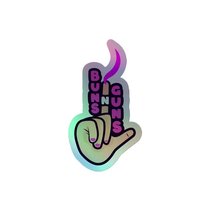 Holographic Buns n Guns Sticker product image (1)
