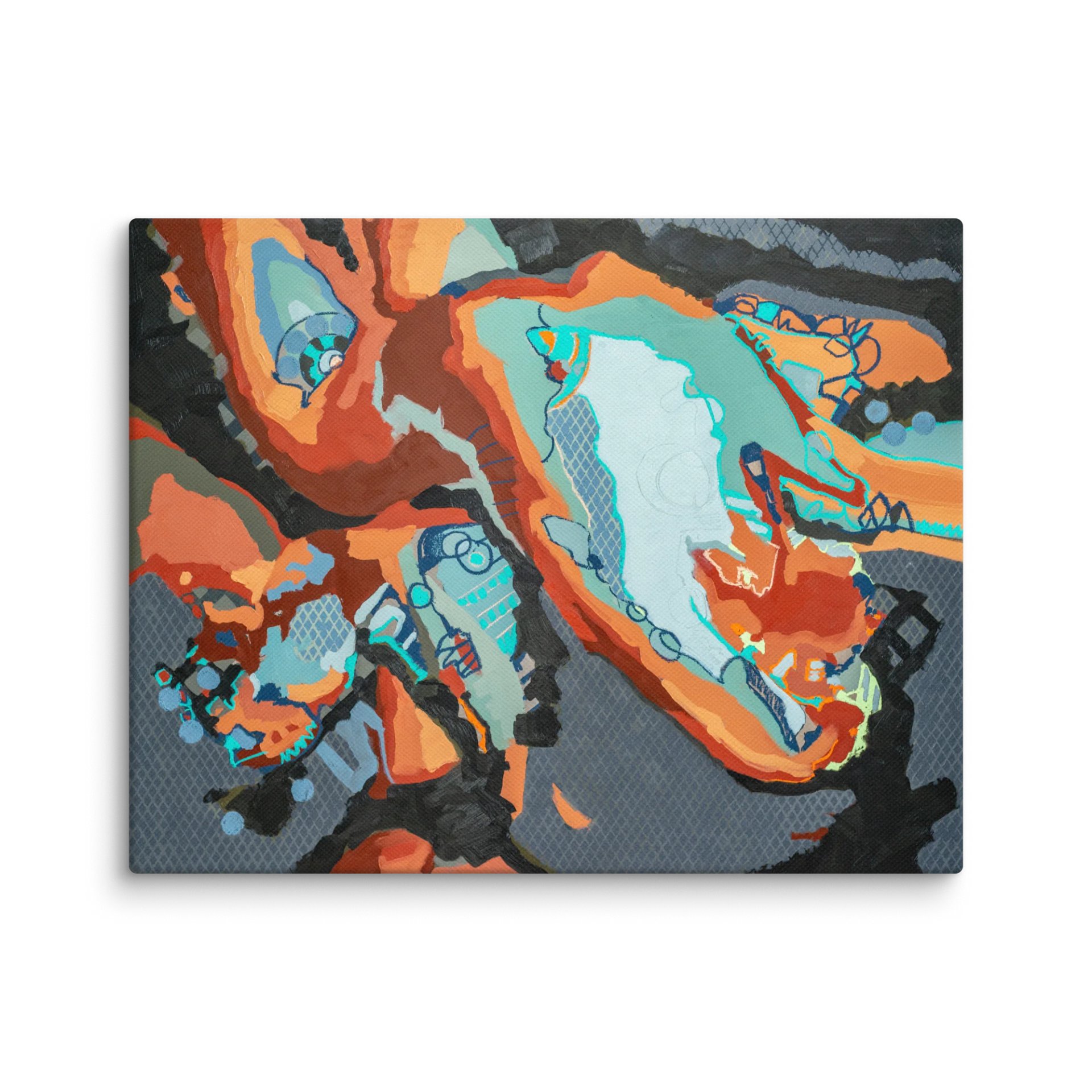 Intrepid Rapture – Abstract Mixed Media Canvas Print | Bold Contemporary Wall Art with Textured Layers and Vibrant Color Palette product image (1)