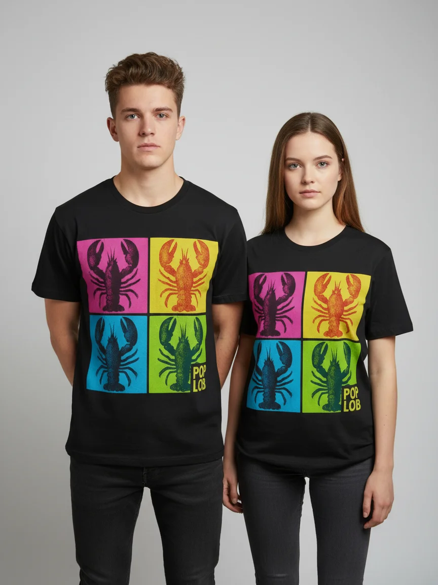 Pop Art Lobster T-Shirt | Andy Warhol-Inspired Graphic Tee product image (1)