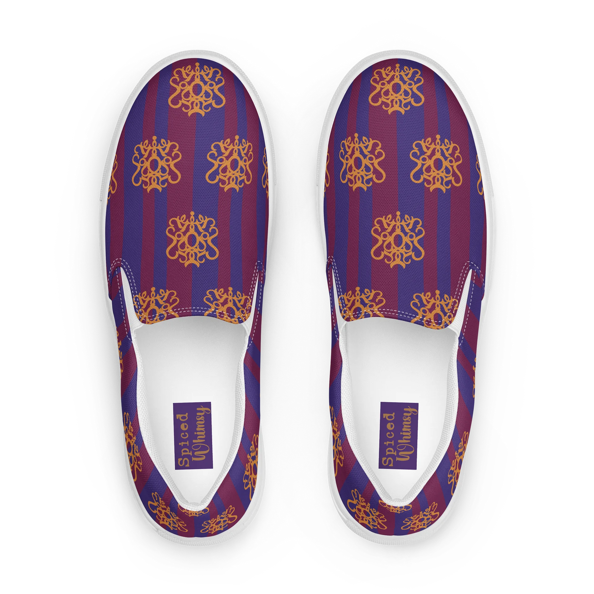 Purple and Maroon Flirty Academic Canvas Slip-Ons product image (1)