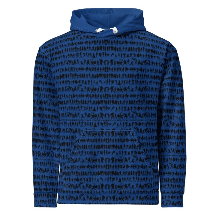 Sups Silhouette Symphony - Dark Cerulean | Unisex Hoodie product image (1)
