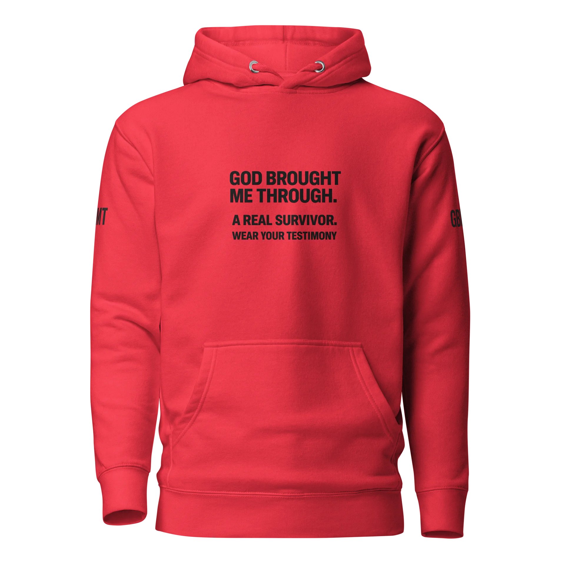 God Brought Me Through Hoodie -A Real Survivor I Wear Your Testimony Collection product image (2)