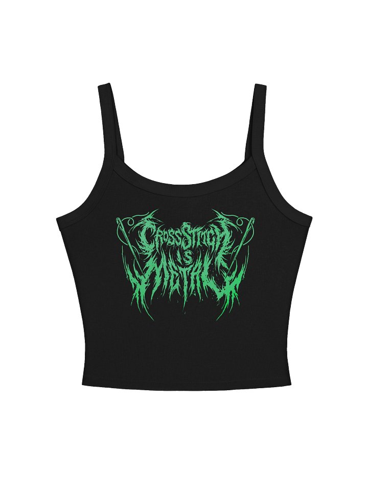 Cross Stitch is Metal Womans Crop Top Tank (Acid Green) product image (1)
