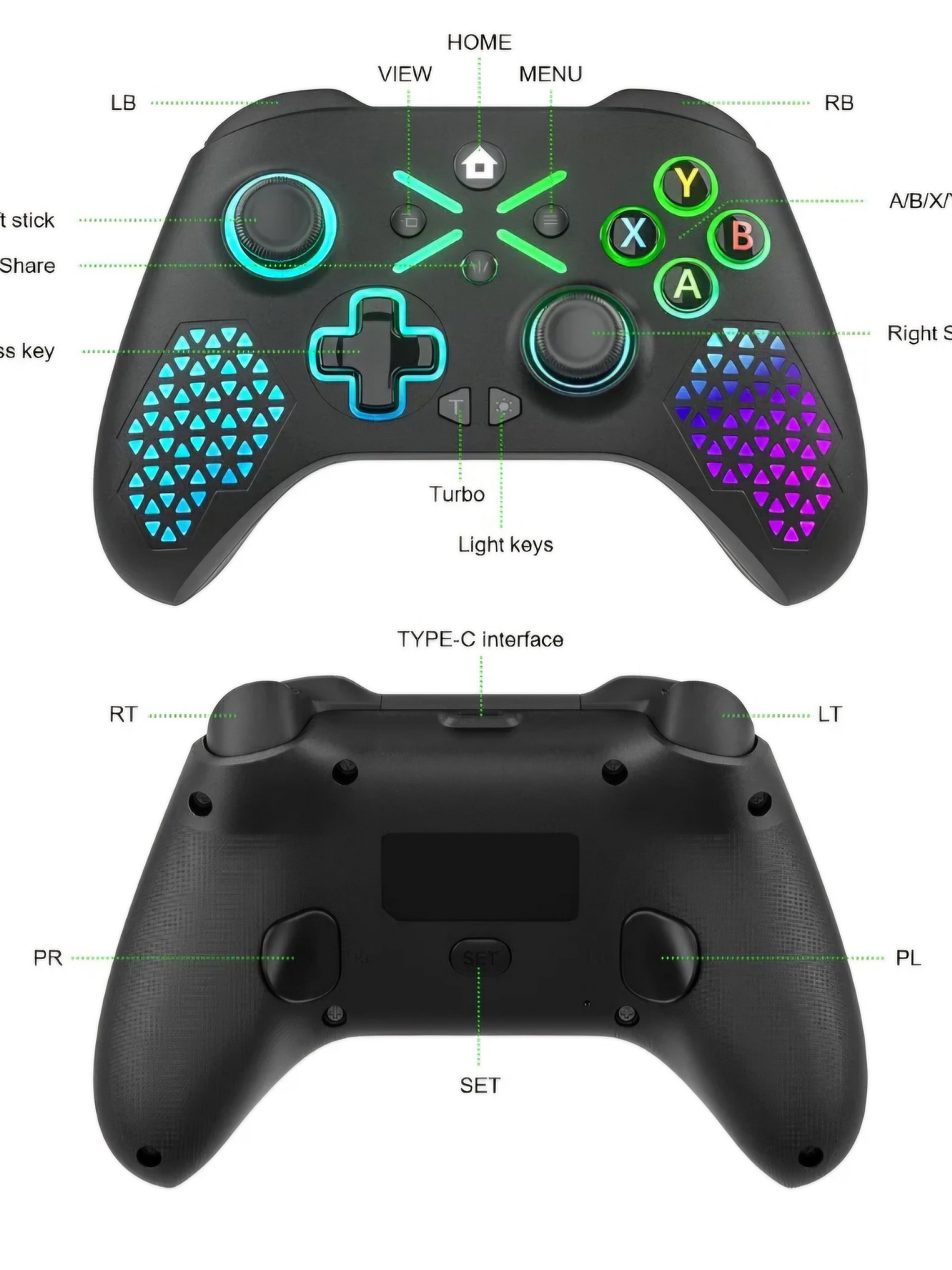 Dinosoo RGB Wireless Controller product image (7)