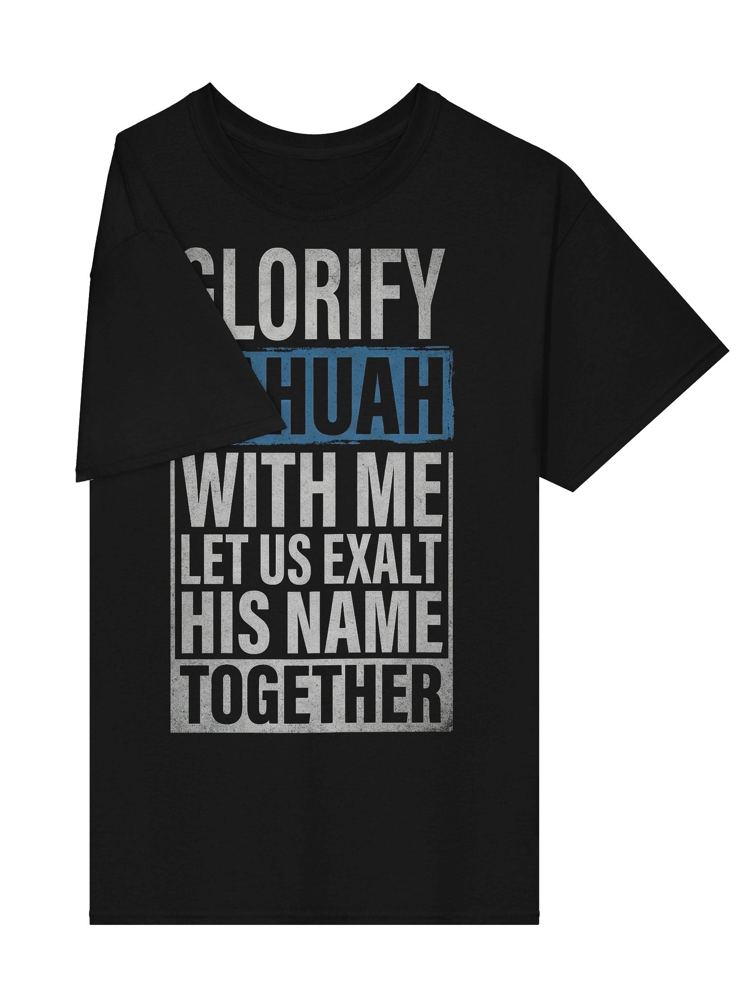 Glorify YAHUAH With Me Vintage Style T-Shirt | Tehillim 34:3 Vintage Style Tee product image (4)