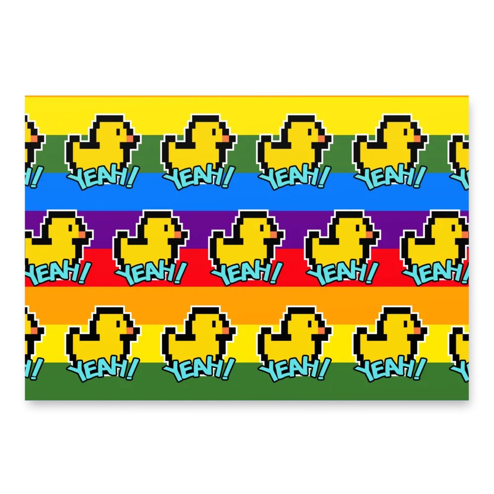 Duck Yeah Wrapping Paper, Rainbow Edition product image (2)
