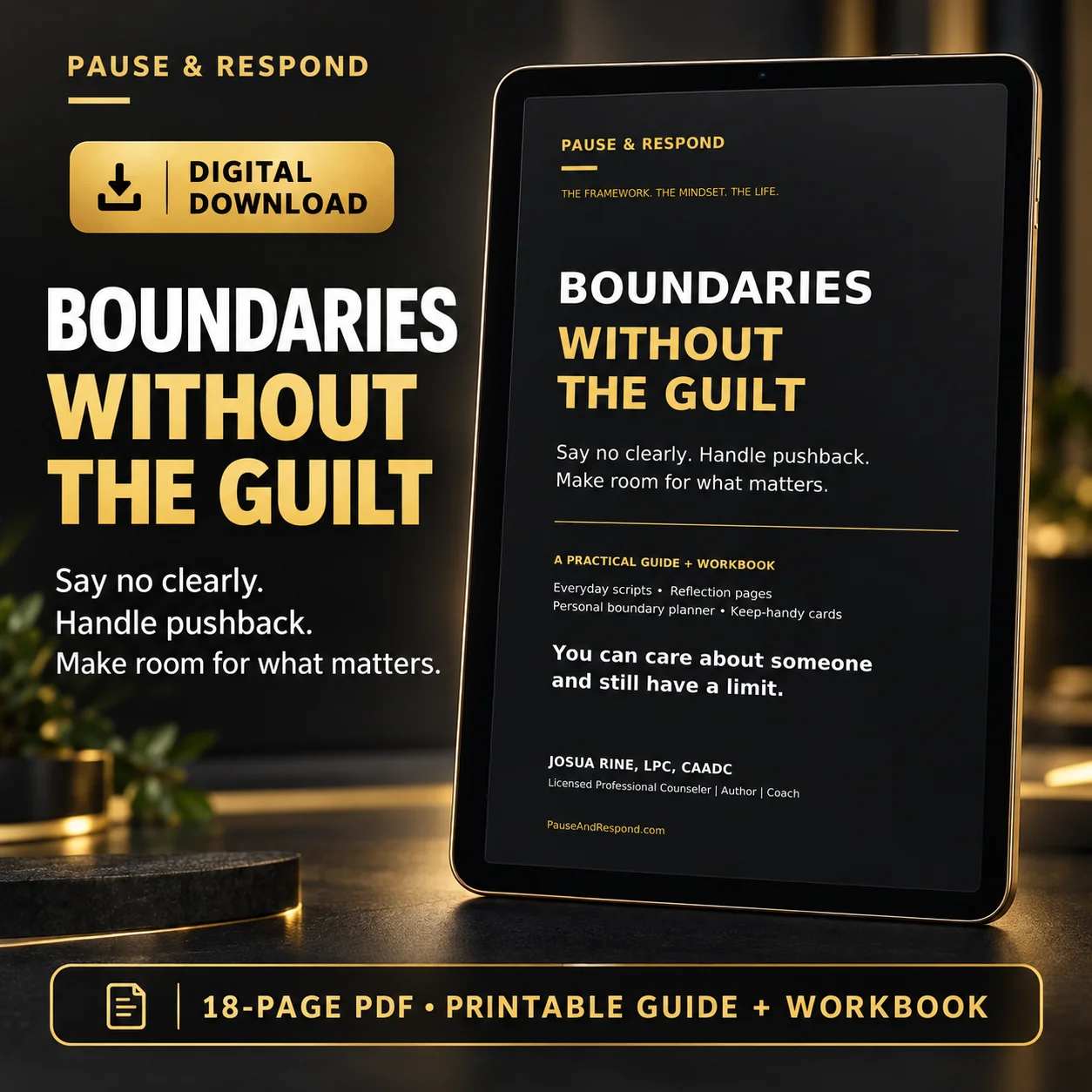 Boundaries Without the Guilt — Digital Guide & Workbook product image (1)