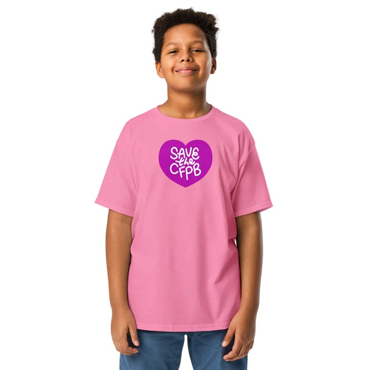 Save the CFPB Youth T-shirt (Purple heart) product image (1)