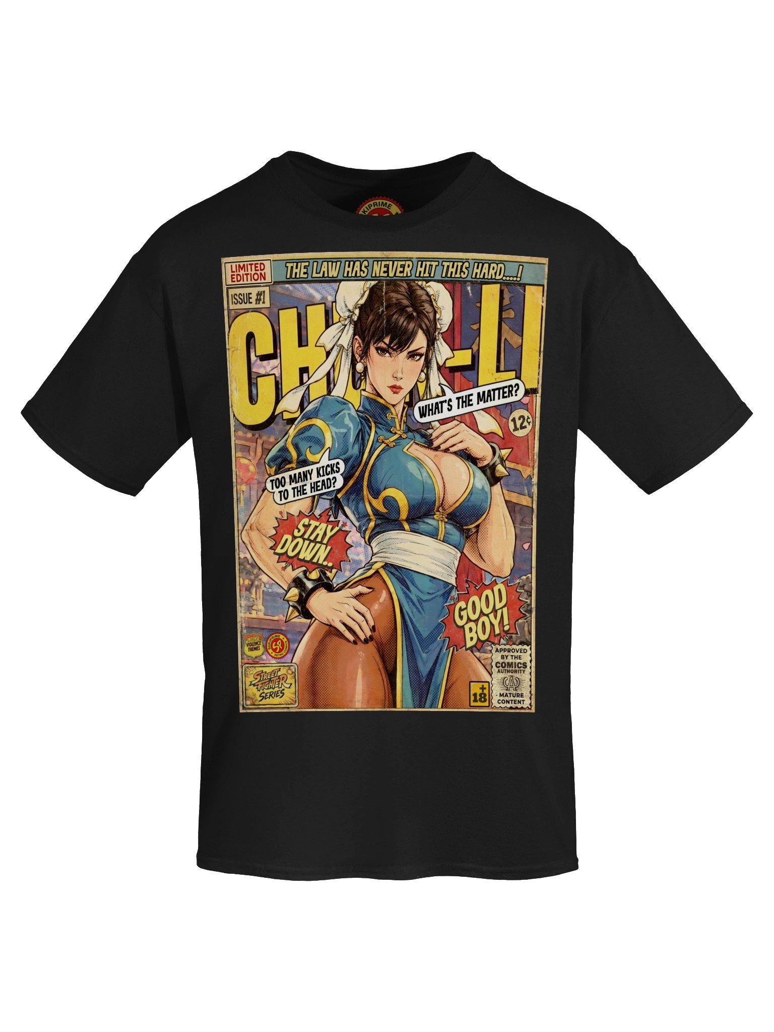 Chun-Li Comic Art Gaming T-Shirt product image (5)