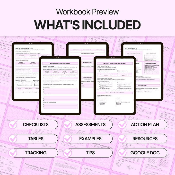Financial Wellness Workbook - Google Docs product image (2)