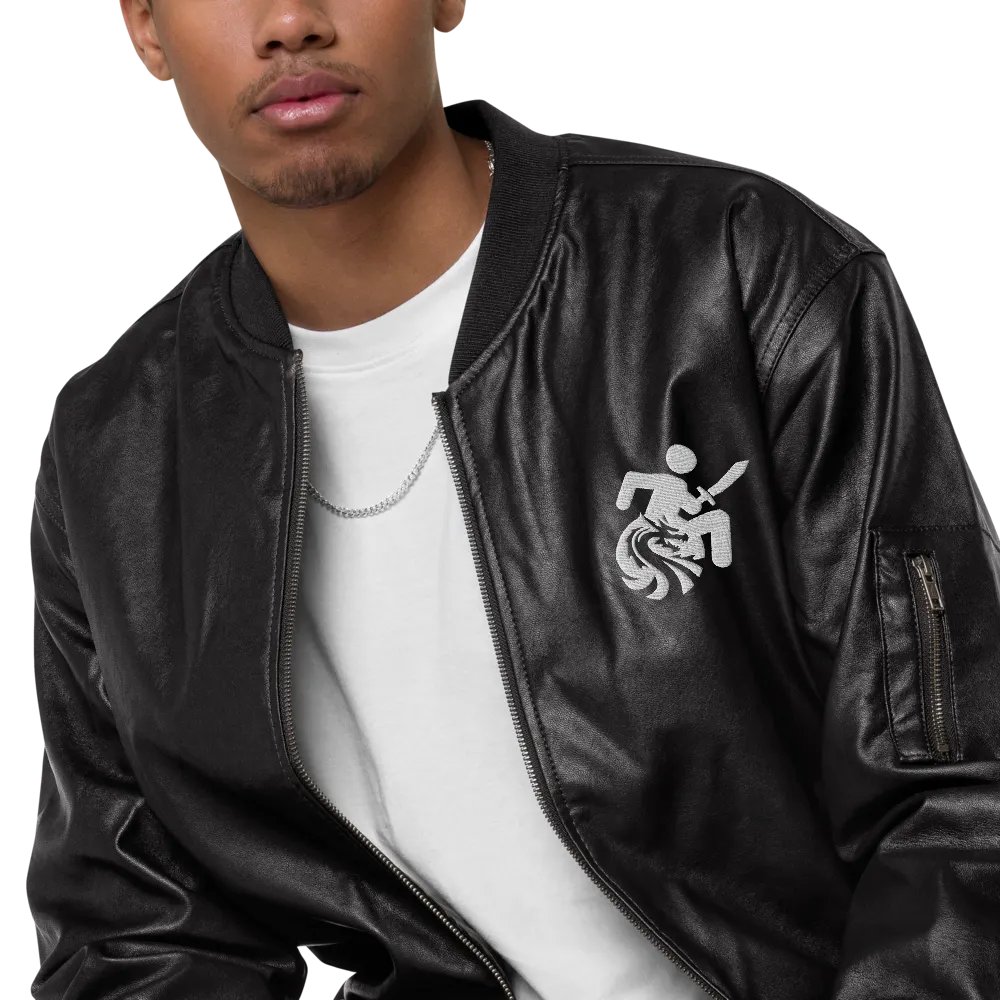 Dungeons and Disableds - Faux Leather Bomber Jacket product image (8)