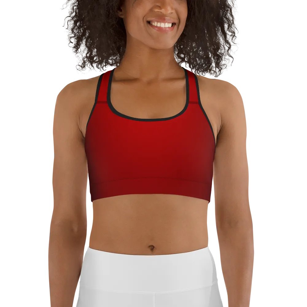 Red Gradient Power Sports Bra product image (4)