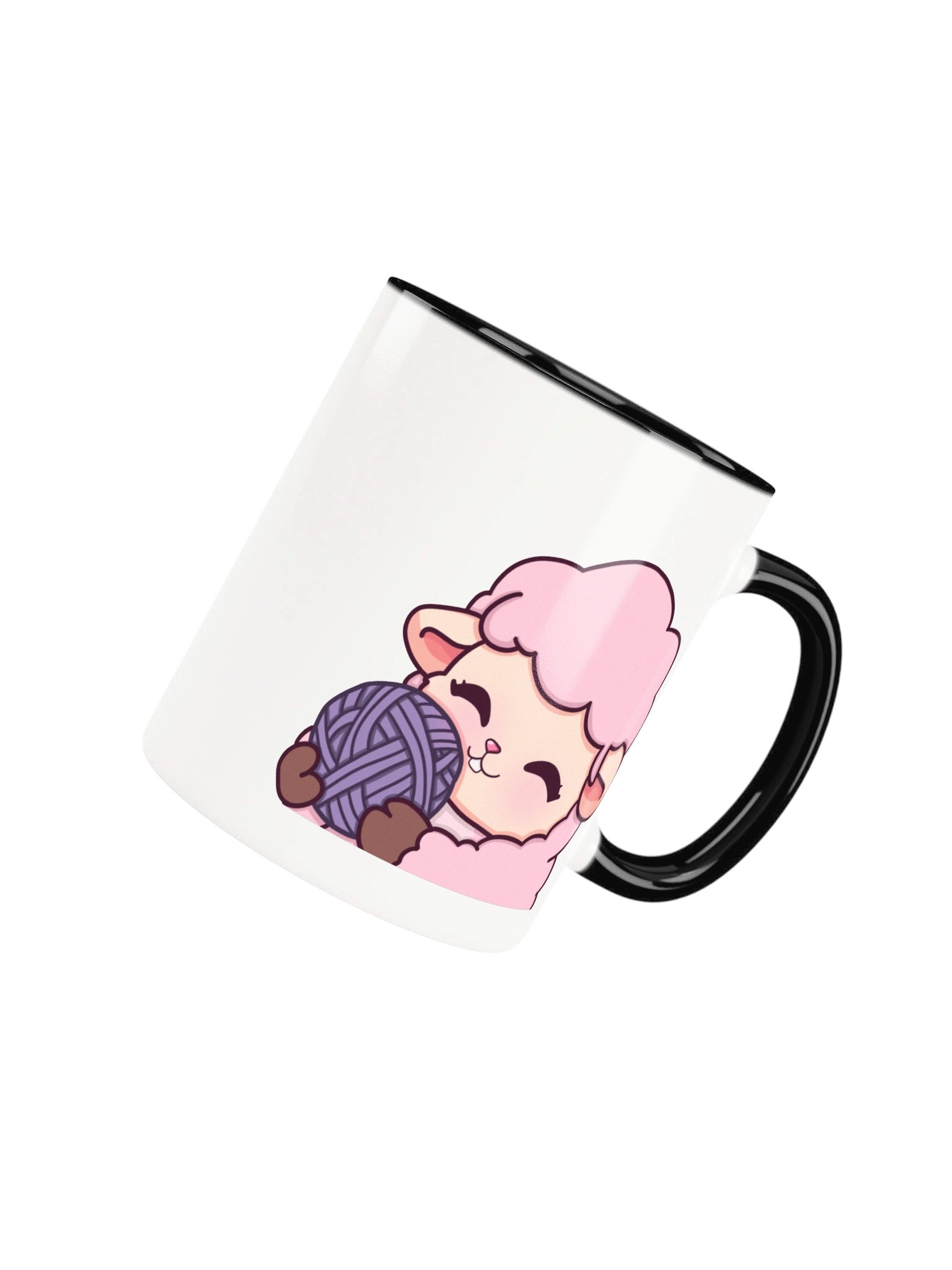 Coffee Mug with Sheep hugging a yarn ball product image (4)