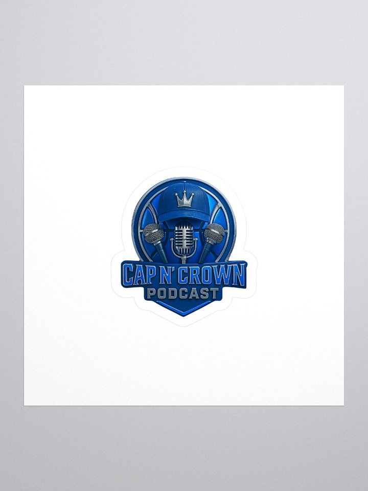 Cap N Crown Logo Sticker (Blue) product image (1)