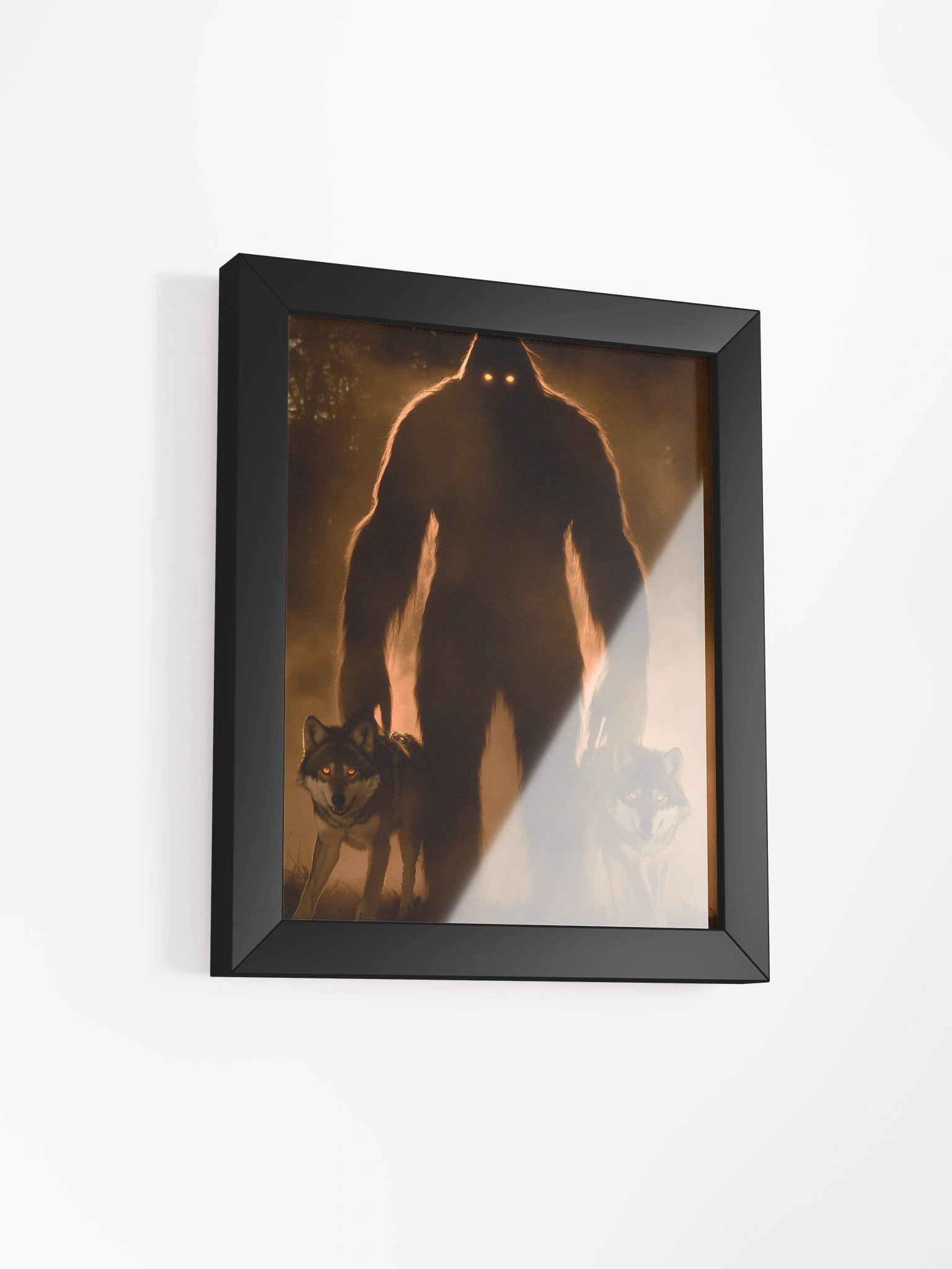Bigfoot with Wolves – Cryptid Wall Art Poster product image (9)